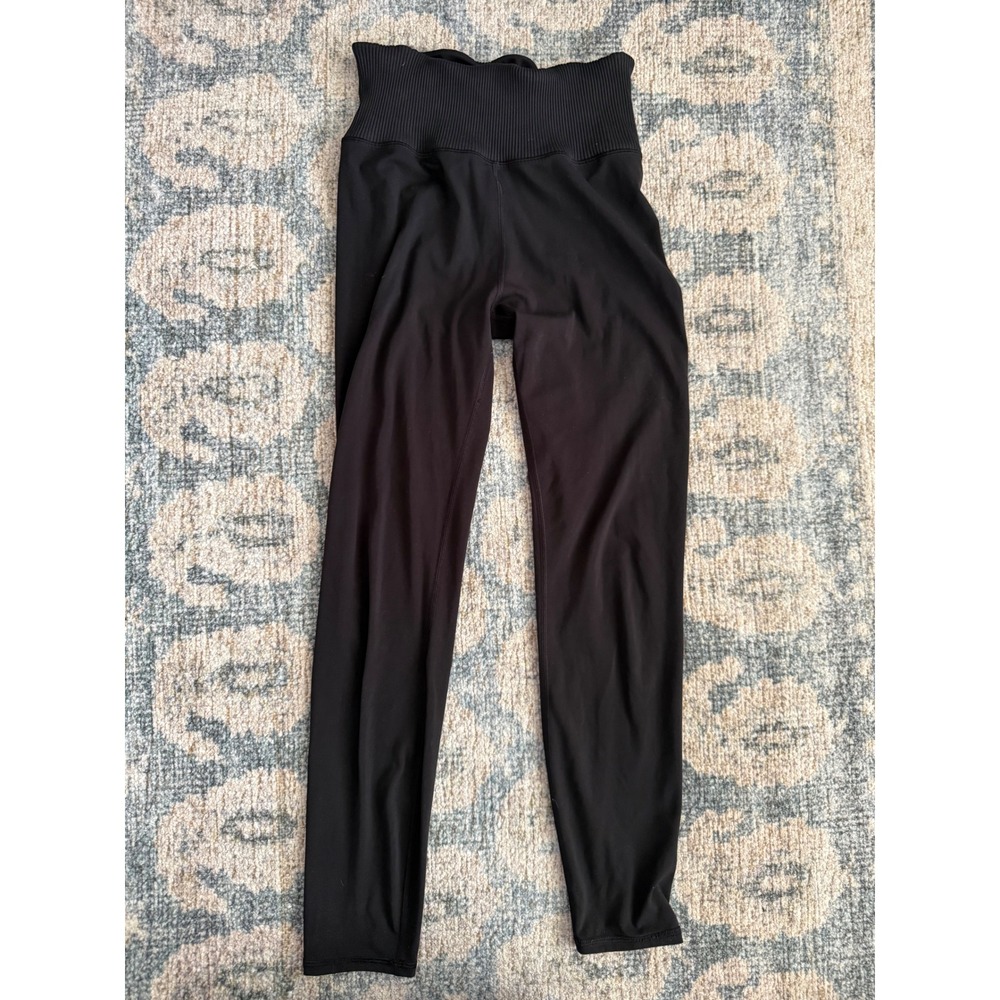 Vuori Leggings Rib Studio Women Size Small Black Excellent Condition